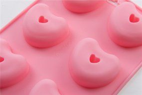 6 Cavity Love Heart Handmade DIY Cake Cookie Ice Mold Soap Making Mould N6