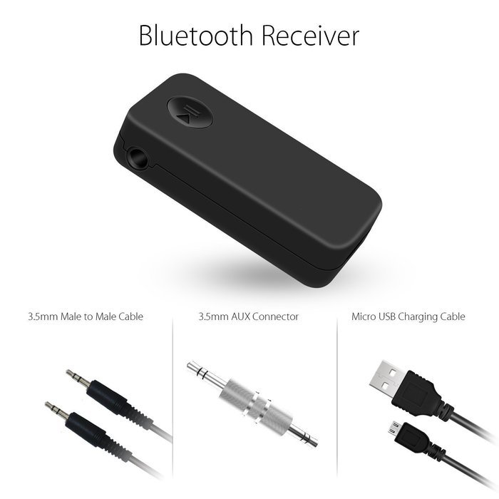 YETOR Bluetooth 4.1 Receiver, BT Adapter & Hands-Free Car Kits, Mini Wireless Music Adapter for Home/Car Audio...