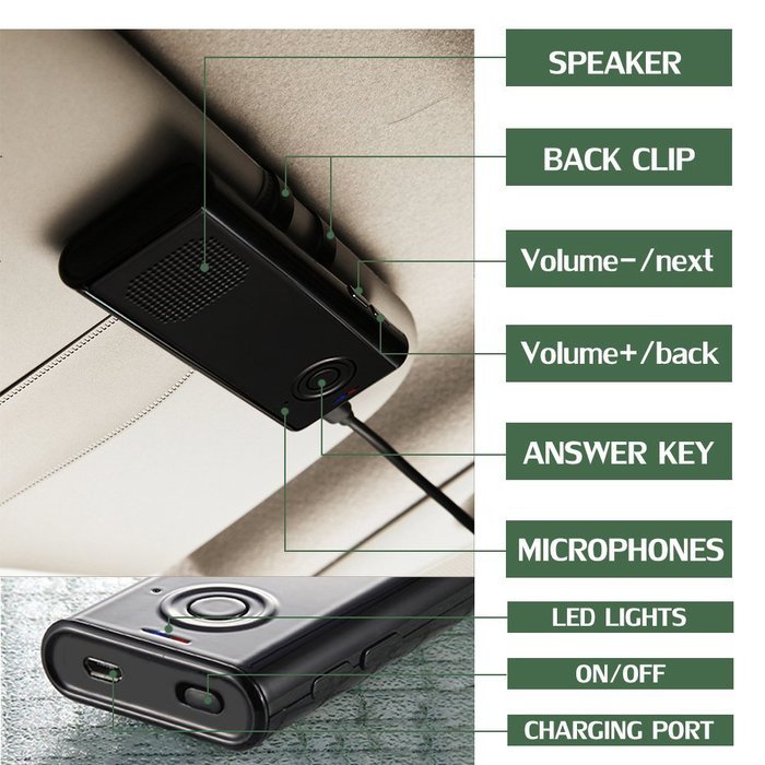 YETOR Bluetooth 4.1 Receiver, BT Adapter & Hands-Free Car Kits, Mini Wireless Music Adapter for Home/Car Audio... N3