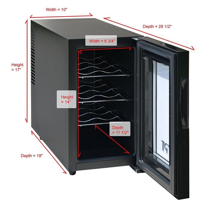 SPT WC-0888H Thermo-Electric Slim Wine Cooler, 8 Bottles N7