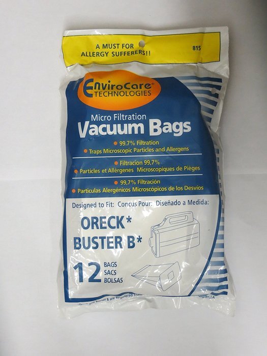 12 Oreck Buster B Allergy canister vacuum bags, Portable Canister Vacuum Cleaner, PKBB12DW, MCV-160,BB-1000-DB N2