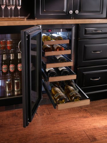 Perlick HP15WS-3-4L 15" Indoor-Use Built-in Wine Reserve with Rapidcool Forced Air Refrigeration System Stainless...