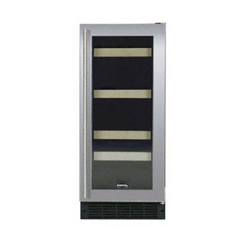 Chateau 4 Wine Bottle / 36 Beverage Can Refrigerator Door: Stainless Steel, Hinge: Left