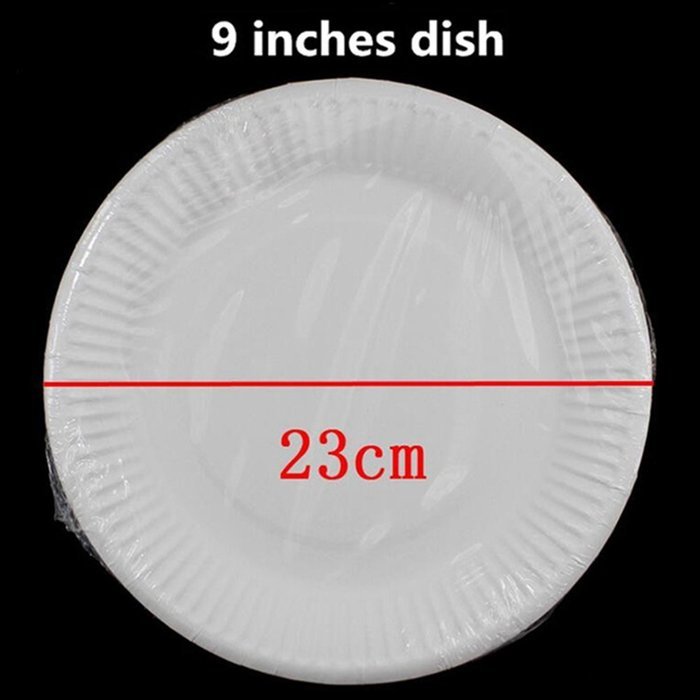 Gogoforward 20 PCS White Disposable Paper Plates Cake Pan Party Plates (7") N8