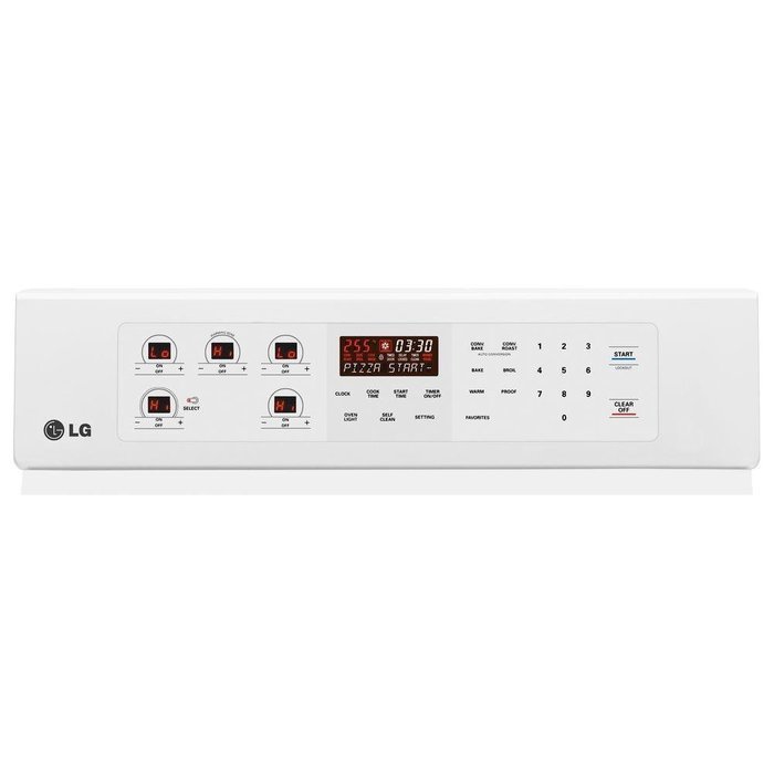 LG LRE3083SW30" Smooth White Electric Smoothtop Range - Convection N3