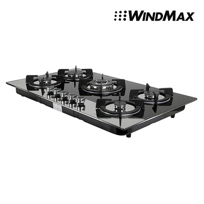 Ship from US~Windmax 35.5 Inch Coated Glass 5 Burners Built-In Stove NG Gas Cooktop Cooker N4