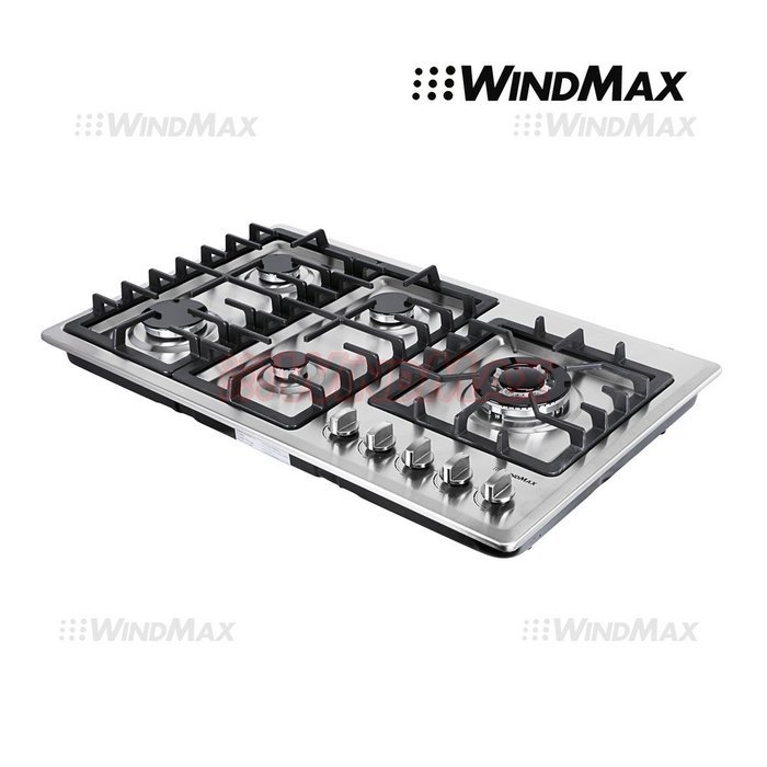 Windmax 34" Stainless Steel 5 Burner Stove LPG Cooktop-Ship within 24 hour #58020 N2