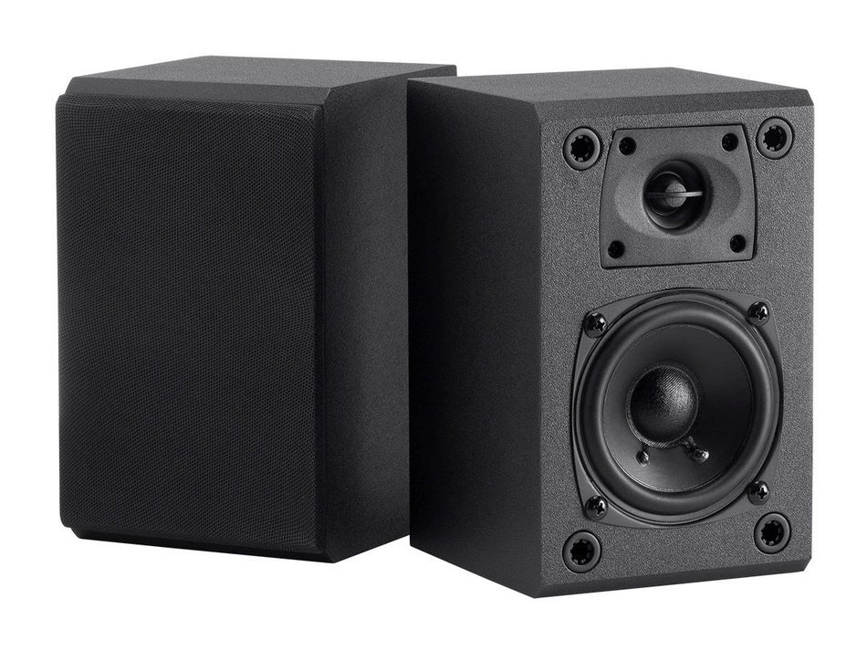 Monoprice Surround Bookshelf Home Speaker, Set of 2, Black (114366) N2