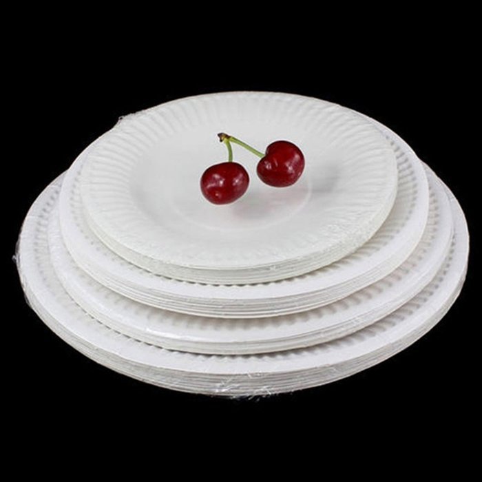 Gogoforward 20 PCS White Disposable Paper Plates Cake Pan Party Plates (7") N9