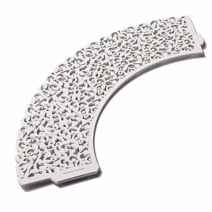 Hual@ Cupcake Wrappers 100 Filigree Artistic Bake Cake Paper Cups Little Vine Lace Laser Cut Liner Baking Cup... N22