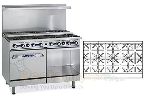 Imperial Commercial Restaurant Range 48" Step Up 8 Burner 1 Oven/Cabinet Nat Gas Ir-8-Su-Xb