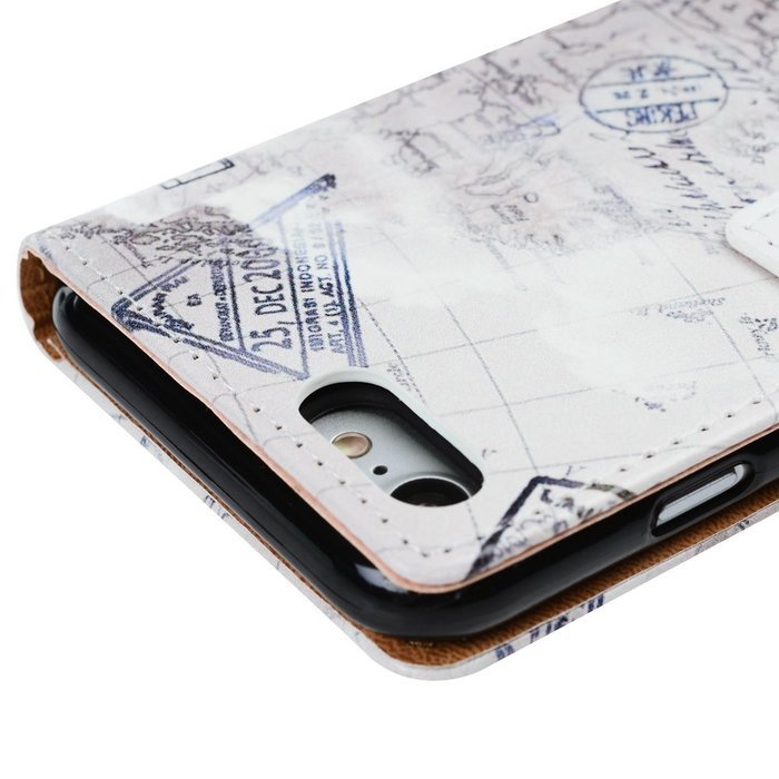 iPhone 7 Case (4.7 inch) - Wallet Folio Flip Premuim PU Leather Case Colorful Print Design with Stand Magnetic... N14
