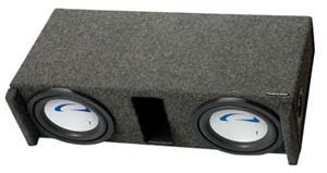 OBCON Dual 10 - Inch Downfire Subwoofer Box With Labyrinth Power Port, Ford Mustang, and SUV with 3rd row seats...