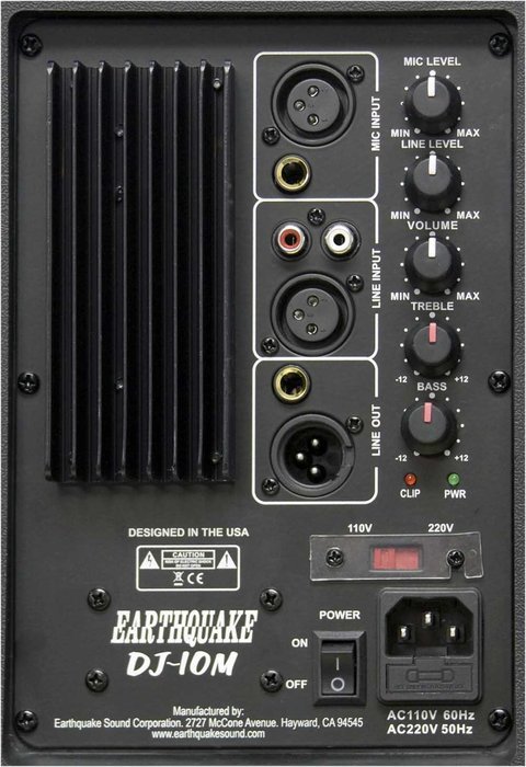 Earthquake Sound DJ-10M 2-Way Monitor/PA Speaker (Black) N3