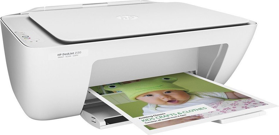 HP - DeskJet 2130 All-In-One Printer - White