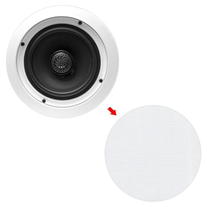 Pyle PDIC80T In-Wall / In-Ceiling Dual 8-inch 2-Way Speaker System, White (Pair) N8