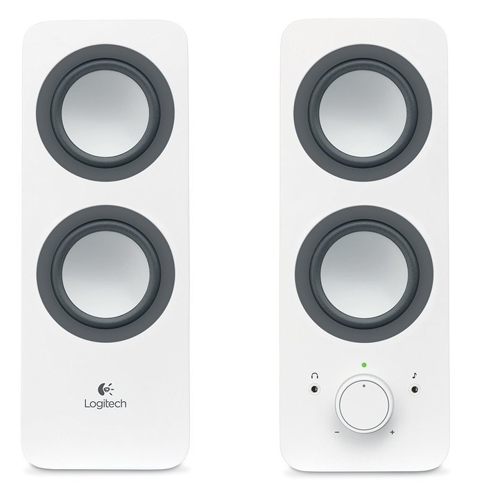 Logitech Multimedia Speakers Z200 with Stereo Sound for Multiple Devices, White N3
