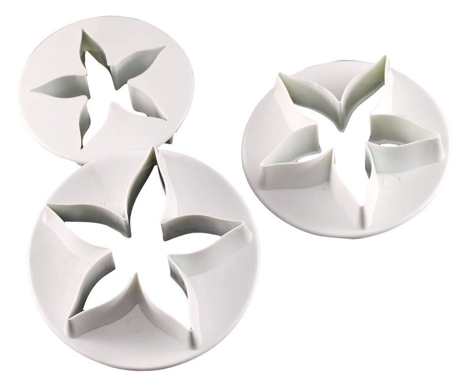 Micro Trader Calyx Flower Cutters Rose Petal Sugarcraft Cake Decorating - White