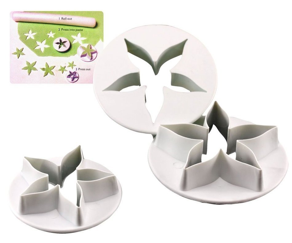 Micro Trader Calyx Flower Cutters Rose Petal Sugarcraft Cake Decorating - White N2