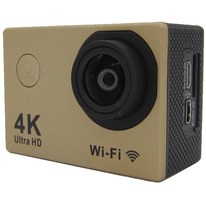 Unitesoul SPV-1 WiFi HD Action Sports Camera 2.0 4K 25FPS 1080P 60FPS 170 Degree Wide-Lens waterproof ，Gold N2