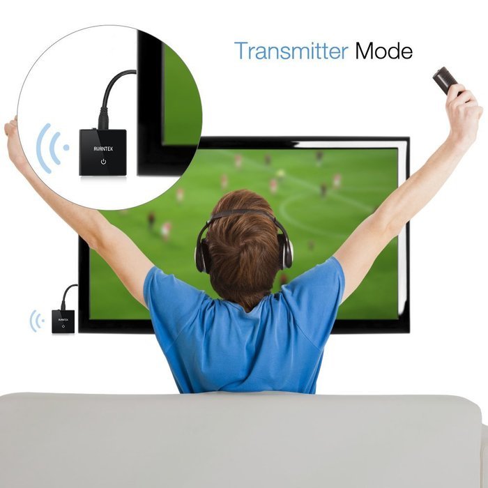 AVANTEK Bluetooth Portable 2-In-1 Wireless Stereo Transmitter and Audio Receiver
