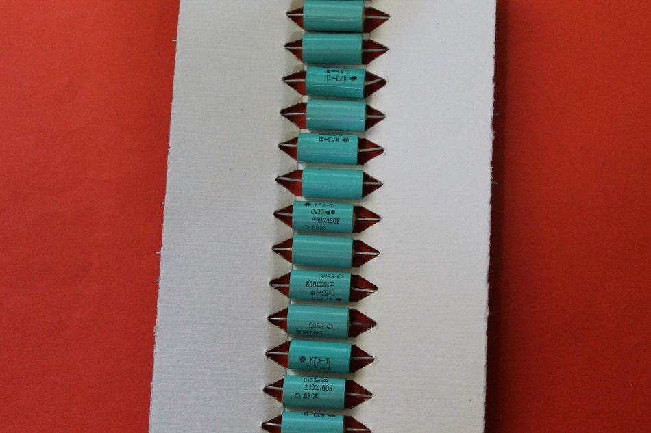 Capacitor PETP K73-11 160V 0.33uF USSR 10 pcs