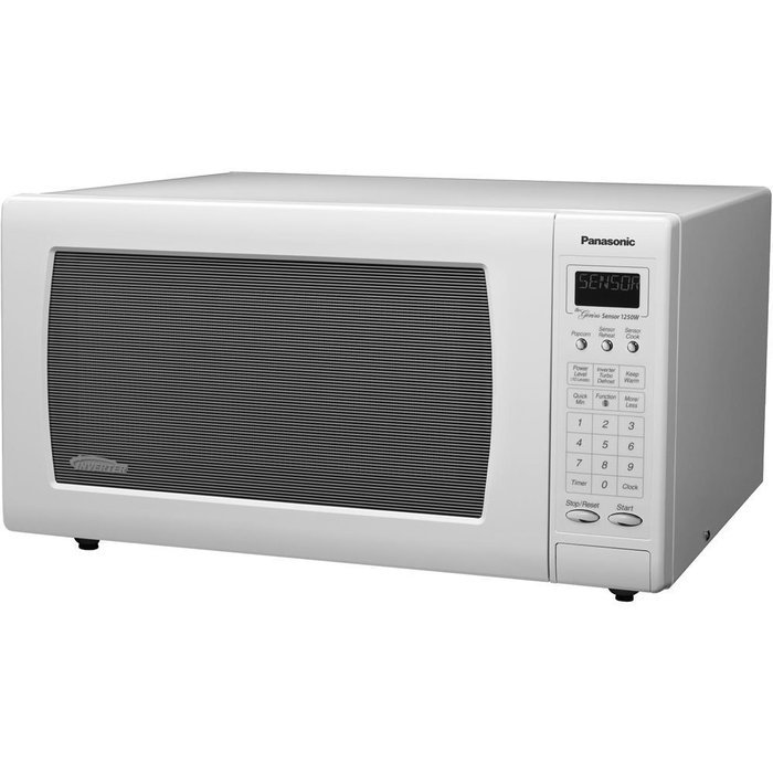 Panasonic NN-H765WF White 1250W 1.6 Cu. Ft. Countertop Microwave with Inverter Technology