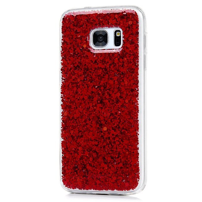 Badalink Galaxy S7 Case Shiny Glitter Sparkle Powder Series Shockproof Drop Protection Soft TPU Rubber Protective...