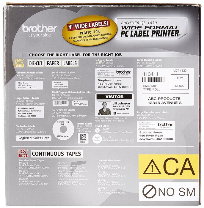 Brother QL-1050 Wide Format PC Label Printer N3