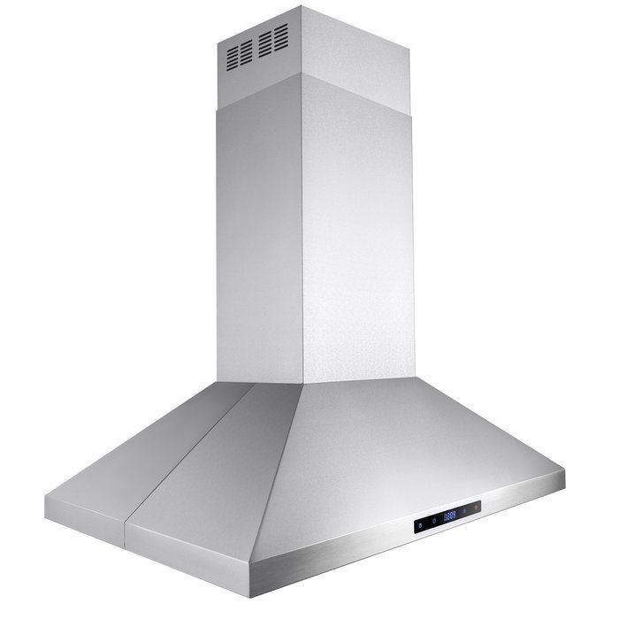 AKDY 30" Modern Kitchen Stainless Steel Island Mount Quiet Noise Reduce Design Cooking Fan Touch Control Range... N6