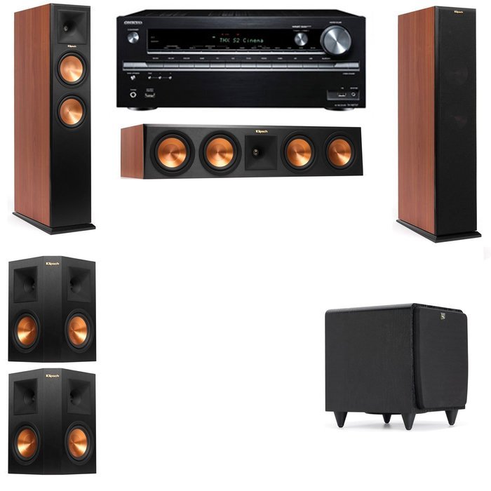 Klipsch RP-280F Tower Speakers CH-SDS12-5.1-Onkyo TX-NR838