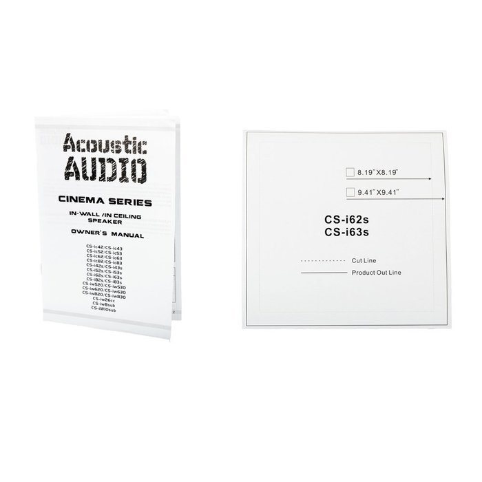 Acoustic Audio CS-I63S-2PR 300 Watt 6.5" 3-Way Home Theater In-Wall/Ceiling Speakers (2-Pair)