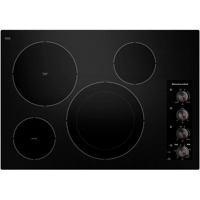 KitchenAid KECC604BBL Architect II 30" Black Electric Smoothtop Cooktop N2
