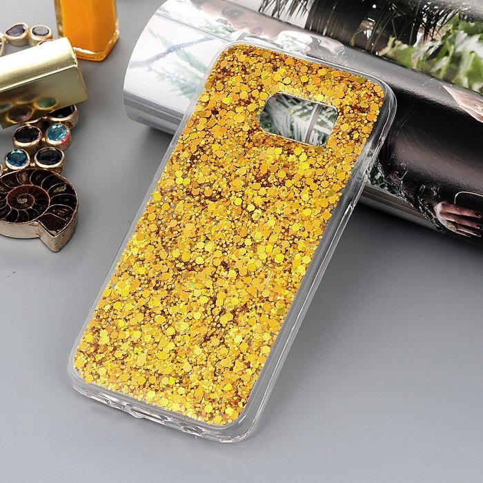 Badalink Galaxy S7 Case Shiny Glitter Sparkle Powder Series Shockproof Drop Protection Soft TPU Rubber Protective... N3