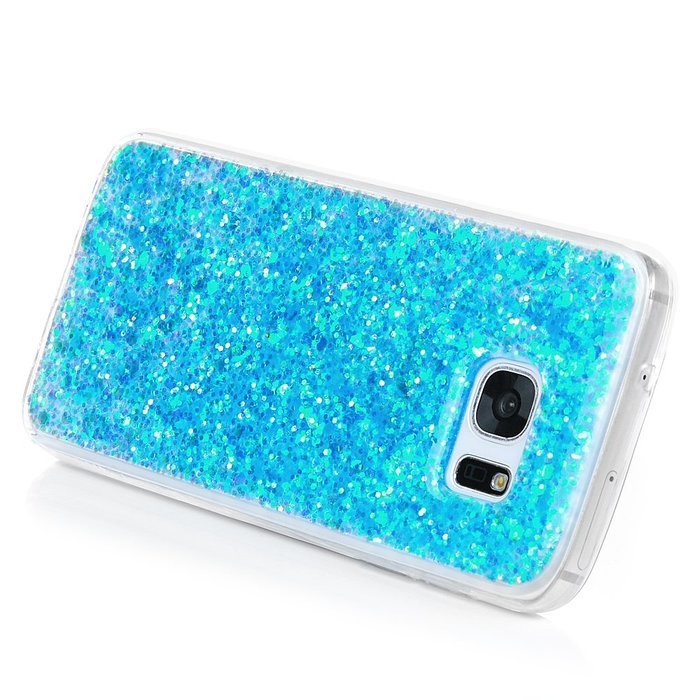 Badalink Galaxy S7 Case Shiny Glitter Sparkle Powder Series Shockproof Drop Protection Soft TPU Rubber Protective... N4