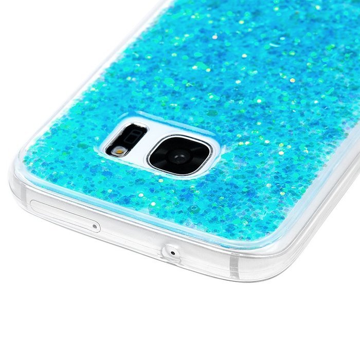 Badalink Galaxy S7 Case Shiny Glitter Sparkle Powder Series Shockproof Drop Protection Soft TPU Rubber Protective... N5