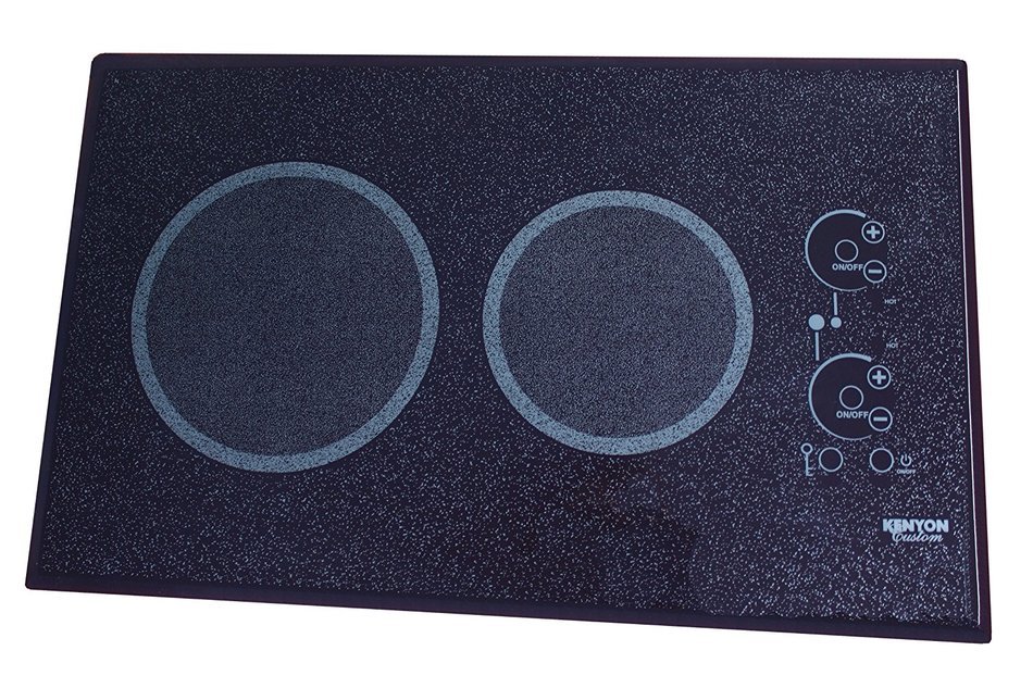 Kenyon B41540L 6-1/2 and 8-Inch Lite-Touch Q 2-Burner Cooktop with Landscape Mounting Touch Control, 120-volt,...