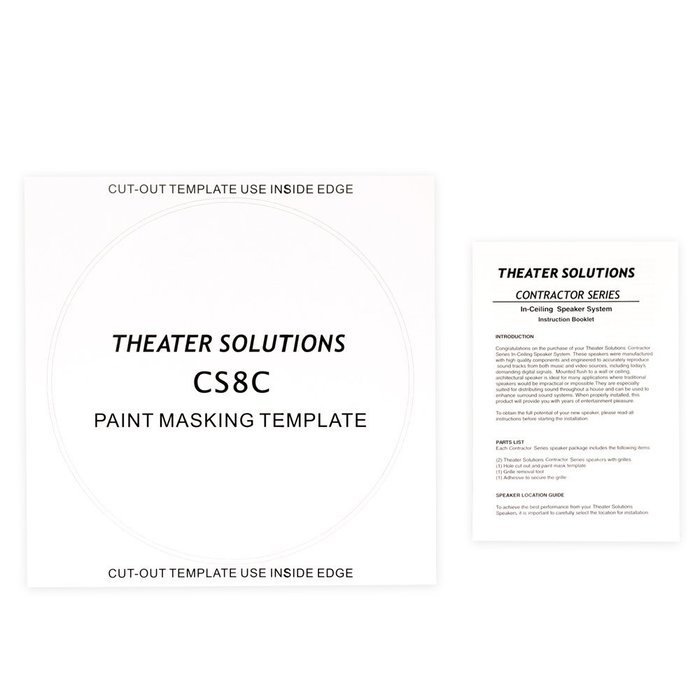 Theater Solutions CS8C In Ceiling 8" Speakers Surround Sound Home Theater 7 Speaker Set CS8C-7S N4