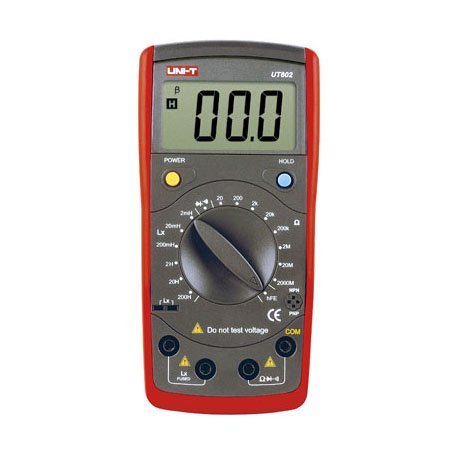 RioRand&reg; RR602 2.6" LCD Modern Inductance Resistance Meters Tester - Red + Dark Grey (1 x 9V)