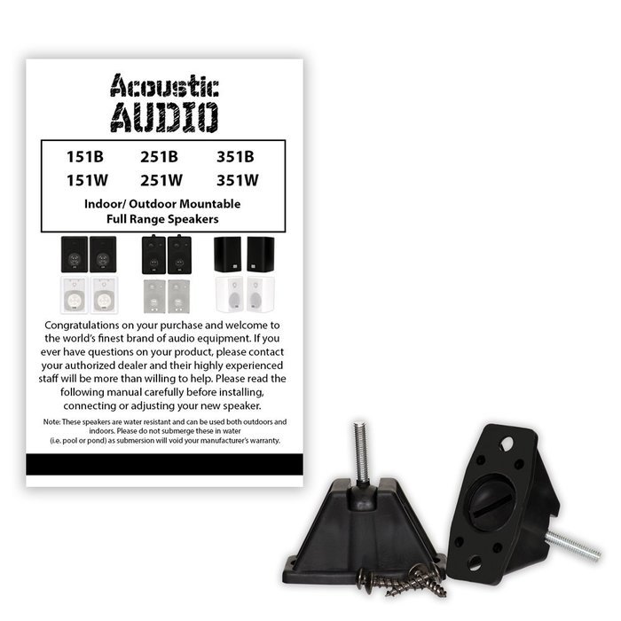 Acoustic Audio 151W Indoor/Outdoor Speakers (White, 2) N2