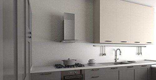 Faber GLAS36SS300-B 300 CFM 36" Glassy Flat Canopy Glass Kitchen Range Hood, Stainless Steel