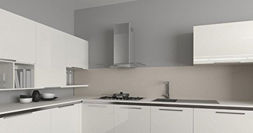 Faber GLAS36SS300-B 300 CFM 36" Glassy Flat Canopy Glass Kitchen Range Hood, Stainless Steel N2