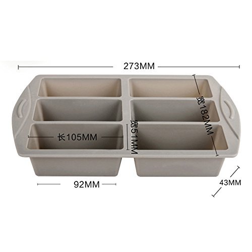 Generic Rectangle Silicone Moulds Cake Pan,Chocolate Baking Tray N4