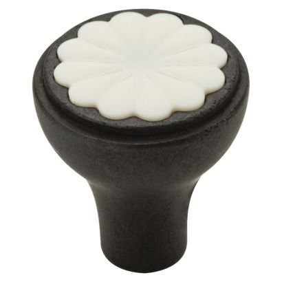 Threshold Marleigh Knob - 4-Pack - Soft Iron Finish White