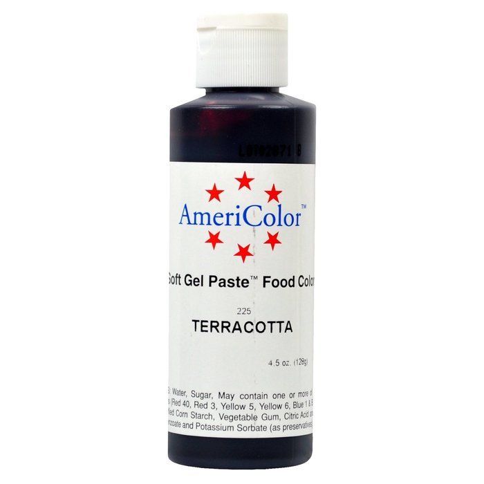 TERRACOTTA SOFT GEL PASTE 4.5 OZ Cake Decorating