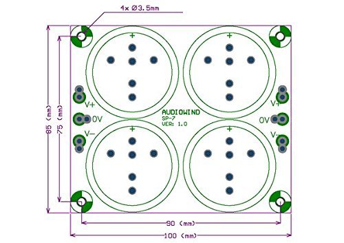 Electronics-Salon 1PCS Capacitor Filter PCB, for Upgrade Audio Power Amplifier N4
