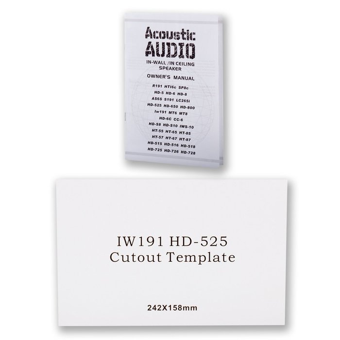 Acoustic Audio IW191 In Wall 5 Speaker Set 2 Way Home Theater 1000W IW191-5S N2