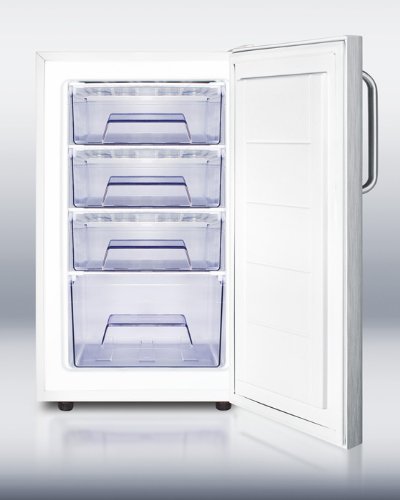 Summit FS407LXSSTB 20" 2.8 cu.ft. Capacity Under Counter Upright Freezer Manual Defrost -20 Degree Capable Pull-out... N2