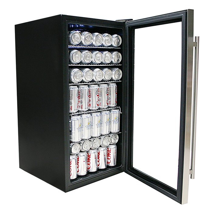 Whynter BR-130SB Beverage Refrigerator with Internal Fan, Stainless Steel N2