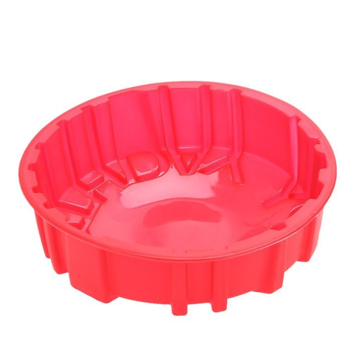 NEW! Round Baking Cake Pan Mold Happy Birthday Letters Embossing Craft DIY Decorating Pastry Tool Kitchen Accessories N4